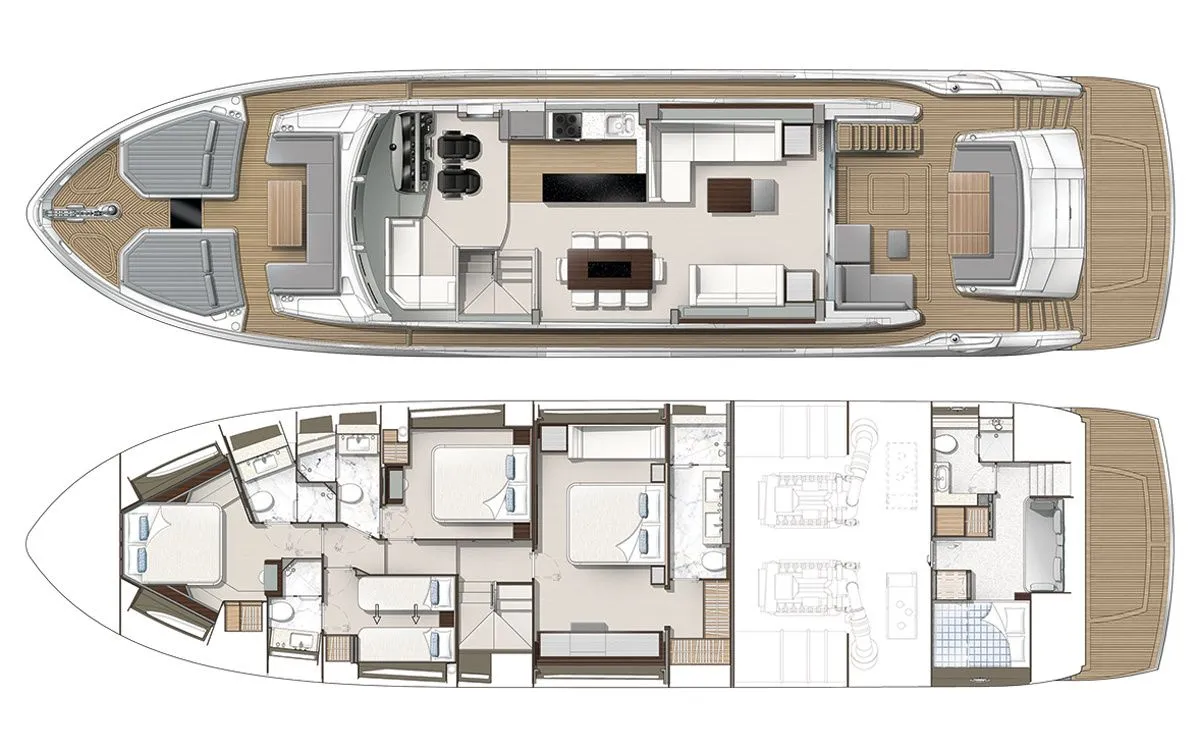 Explore Downtown Nassau on a 23.6m Sunseeker 76 Motor Yacht Rental