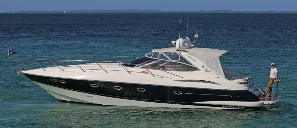 Explore Golfe-Juan on a 14.5m Rental Motor Yacht Sunseeker Camargue 44