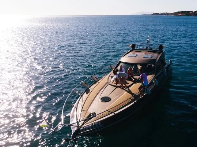 Explore Sant Antoni de Portmany on a 17.5m Rental Sunseeker Predator 55