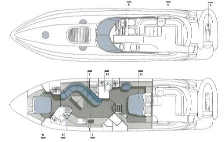 16.05m Cannes Motor Yacht Sunseeker Predator 56 Hire