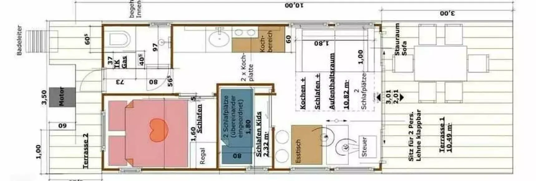 Röbel 10.5m Ev Tekne Kiralık
