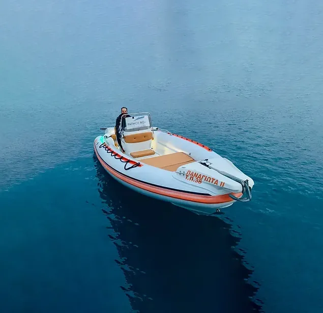 Explore Skala on a 7m Rental Boat