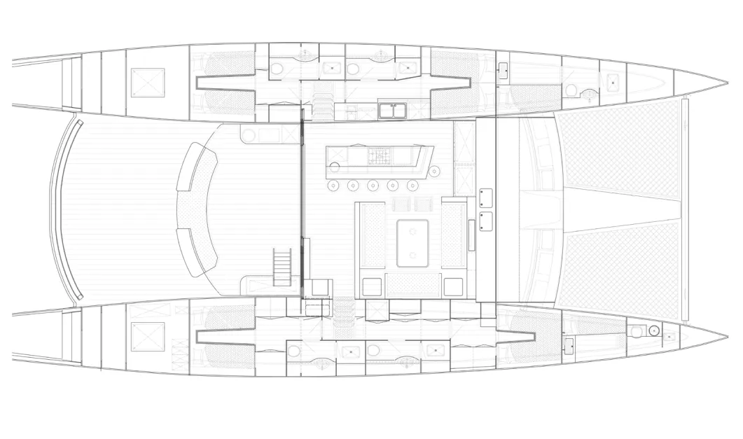22.97m Eden Island Power Catamaran Two Oceans 750e Hire
