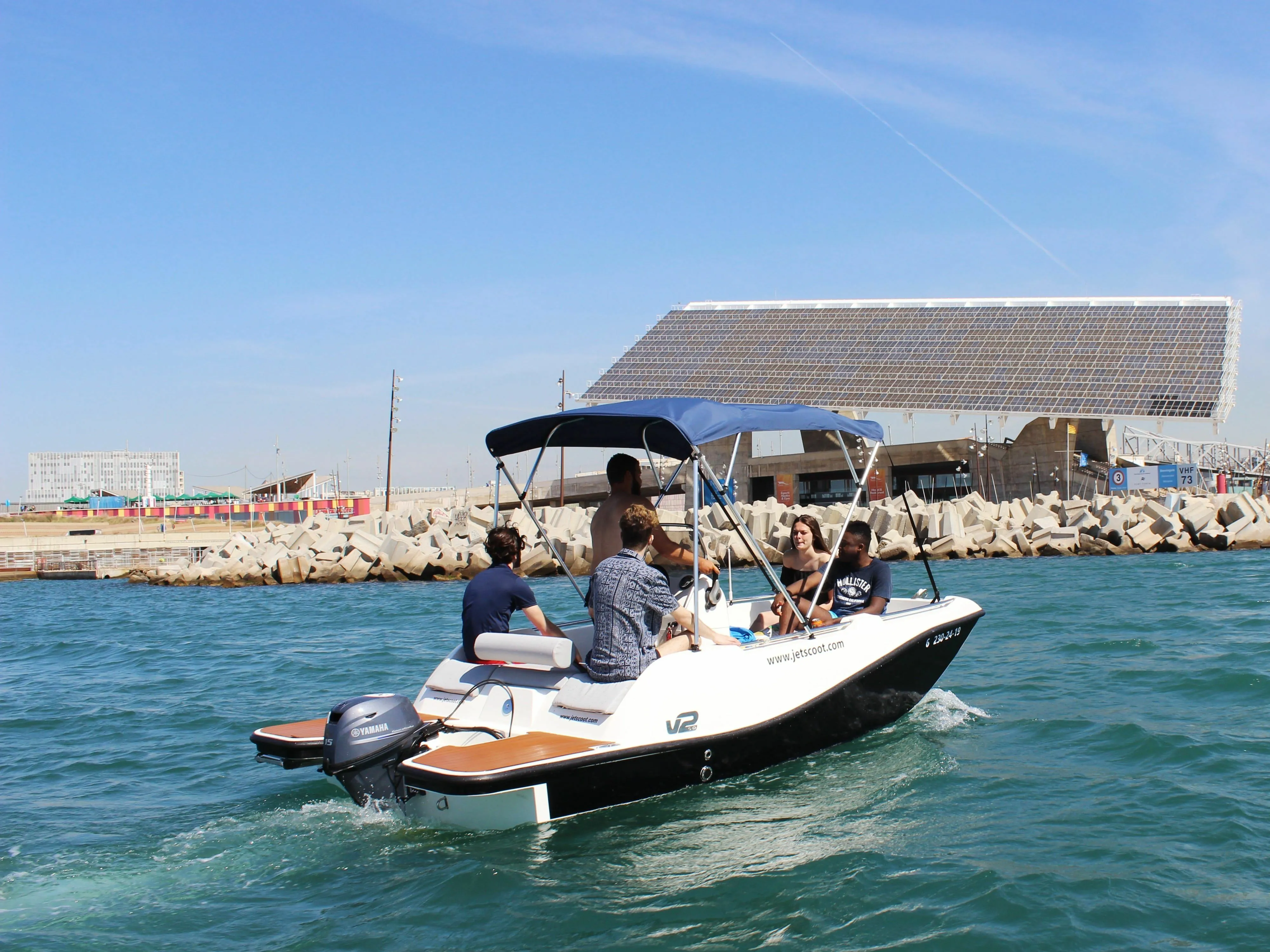 Explore Barcelona on a 5m Rental Motor Boat V2 5.0