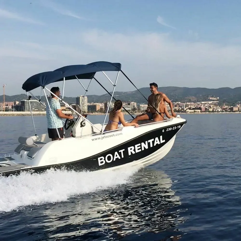 Explore Barcelona on a 5m Rental Motor Boat V2 5.0