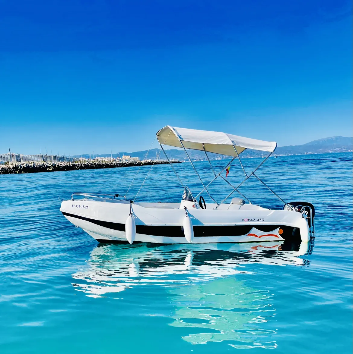 Rent a 4.5m Voraz 450 in Benalmádena