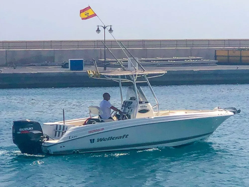 Charter a 7.5m Motor Boat Wellcraft 222 Fisherman in Castillo del Aguila