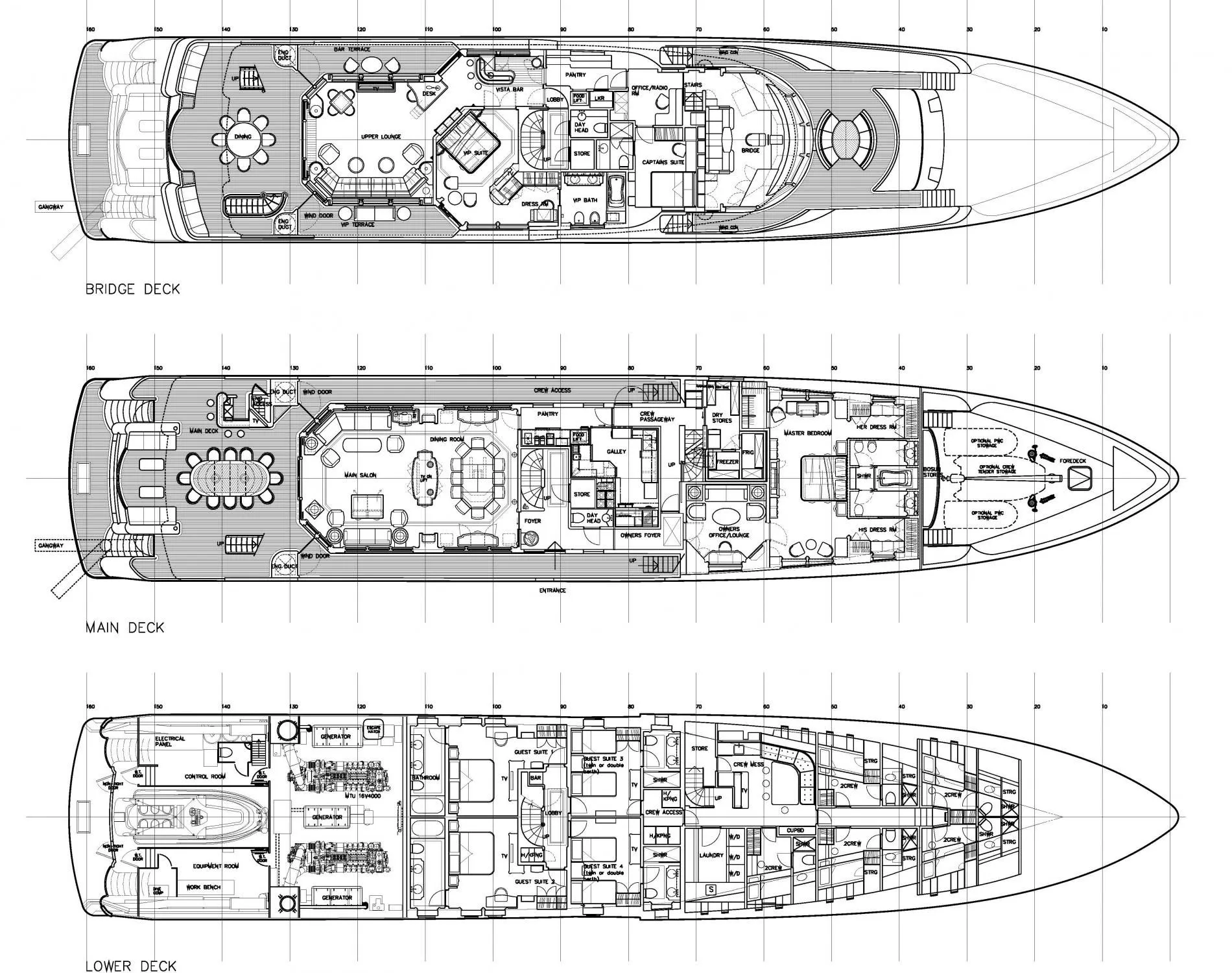 50m Downtown Nassau 6 Cabin Motor Yacht Hire